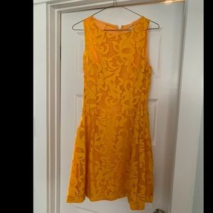 Yellow lace dress